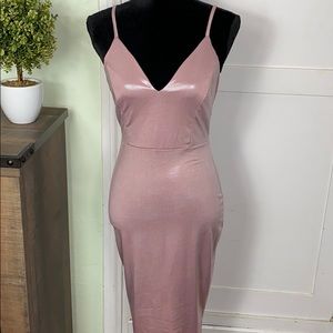 NWT, Dotted Iridescent Mauve/Pink Dress, M